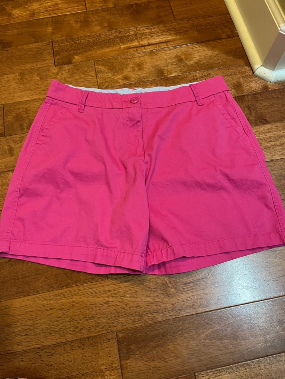 crown & ivy Hot Pink Cotton Blend Bermuda Shorts